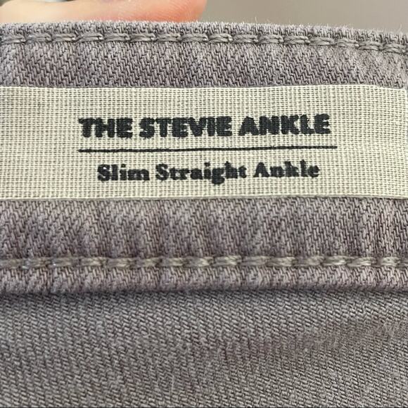 AG Adriano Goldschmied gray Stevie slim straight ankle jeans size women's 26R - Picture 6 of 7